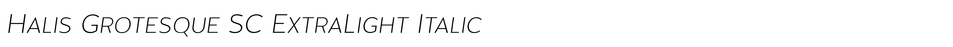 Halis Grotesque SC ExtraLight Italic